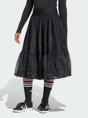Rare Adidas Waistband Black Tulle Skirt